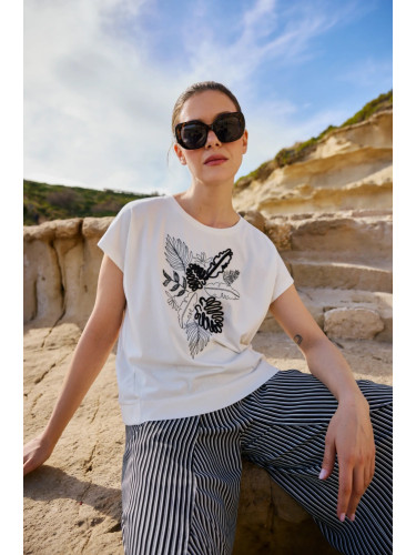 Дамска тениска Marisse Off White