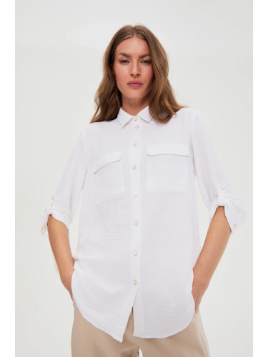 Marisse WOMEN'S SHIRT L-KO-4909 WHITE