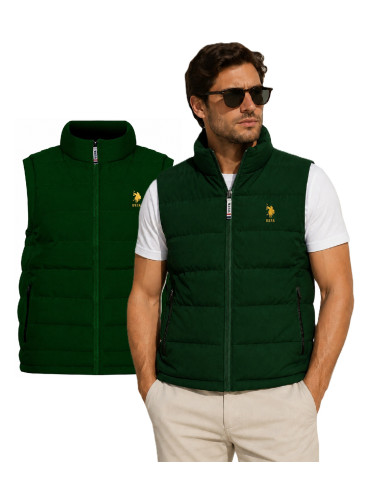 US Polo Assn. - Мъжки елек тъмнозелен