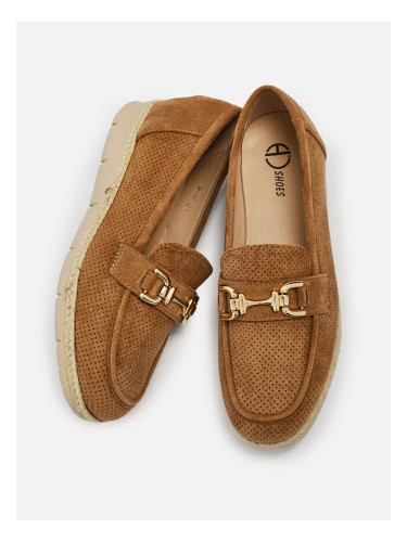 Дамски мокасини от ековелур Charlis CAMEL