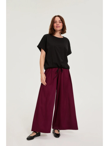 Marisse Women's Pants L-Sp-4933 Burgundy