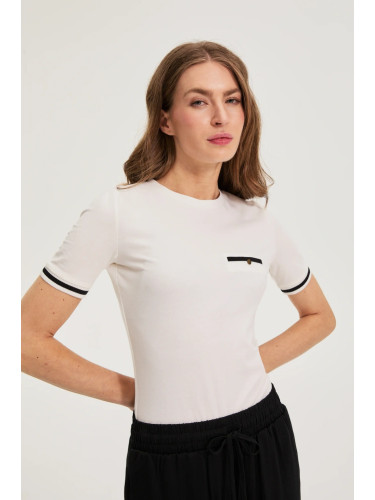 Дамска тениска Marisse в цвят Off White