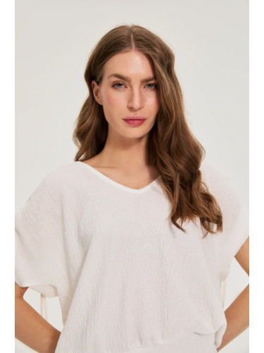 Дамска тениска Marisse в цвят Off White