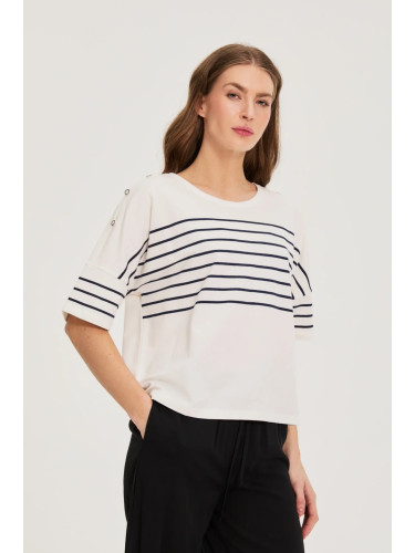 Дамски суитшърт Marisse OFF WHITE