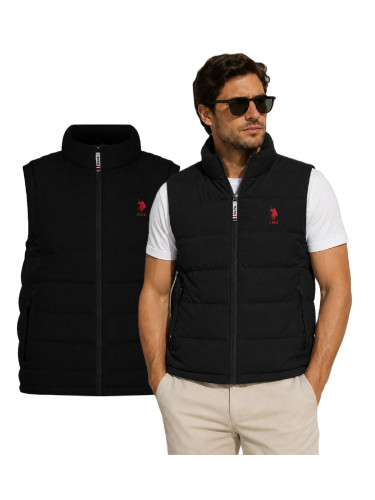 Мъжки елек US Polo Assn. черно/бяло