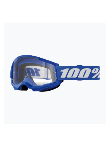 Детска велосипедна маска 100% Strata 2 Junior blue/clear