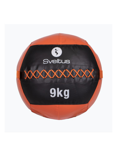 Медицинска топка Sveltus Wall Ball 9 kg black/red