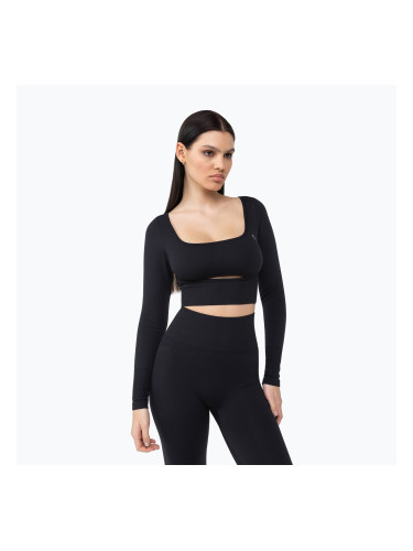 Дамски тренировъчен екип с дълъг ръкав Carpatree Dopamine Buzz Seamless obsidian black