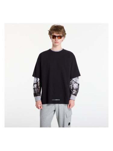 Тениска C.P. Company 1020 Jersey Short Sleeve Stencil T-Shirt Black L