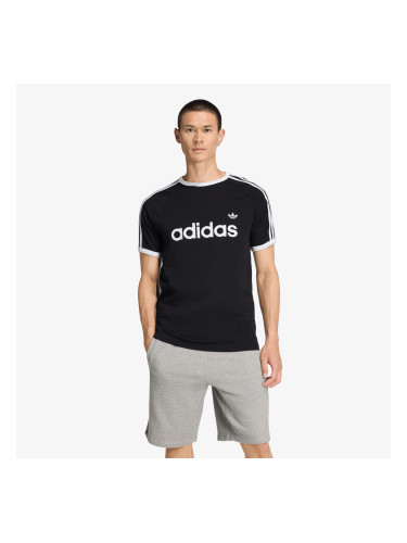 Тениска adidas 3-Stripes Slim Ringer T-Shirt Black S