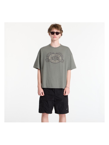Тениска C.P. Company 20/1 Jersey Short Sleeve Boxy Logo T-Shirt Gunmetal L