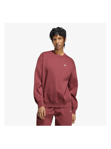 Суитшърт adidas Essentials Crew Long Fleece Sweatshirt Quiet Crimson XS