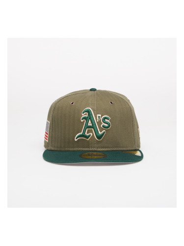 Шапка New Era 59FIFTY MLB American Herringbone Oakland Athletics Official Team Color 7 1/4
