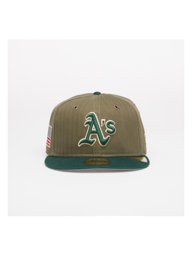 Шапка New Era 59FIFTY MLB American Herringbone Oakland Athletics Official Team Color 7 1/4