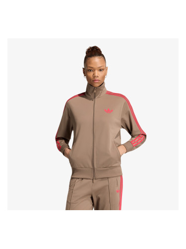 Суитшърт adidas Firebird Track Top Loose Khaki Six/ Power Pink M
