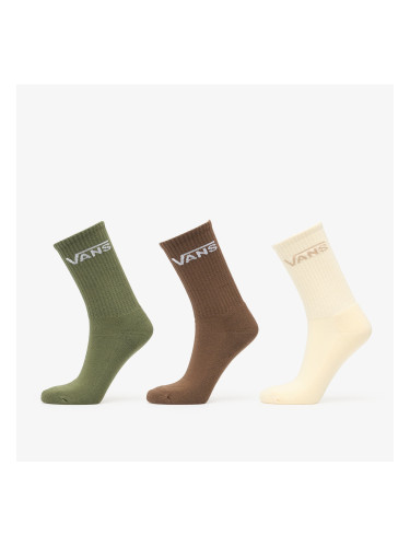 Vans Rox Classic Crew Socks Green/ White/Brown M