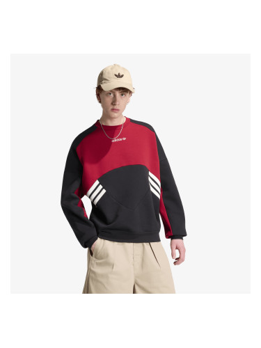 Суитшърт adidas Cutline Crewneck Sweatshirt Black/ Team Victory Red XXL