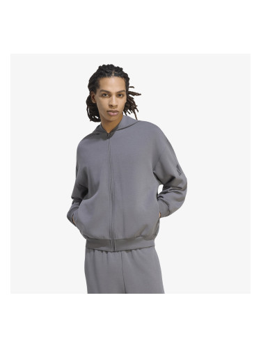 Суитшърт adidas Soft Lux Full-Zip Hoodie Grey Five S