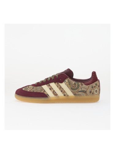 Сникърси adidas x Liberty London Samba OG Maroon/ Warm Vanilla/ Olive Strata EUR 35 1/2
