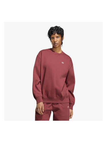 Суитшърт adidas Essentials Crew Long Fleece Sweatshirt Quiet Crimson L