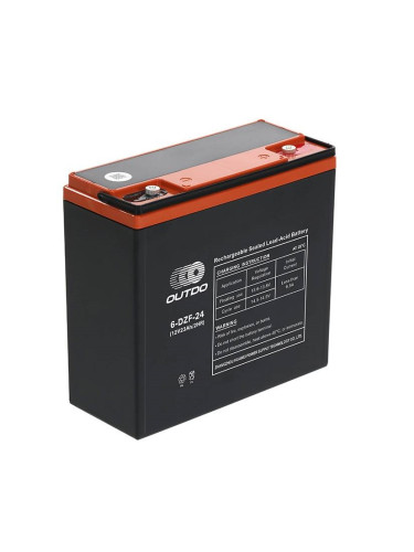 Тягов акумулатор 12V, 23Ah, гелов, 6-DZF-24, OUTDO, E-Bike