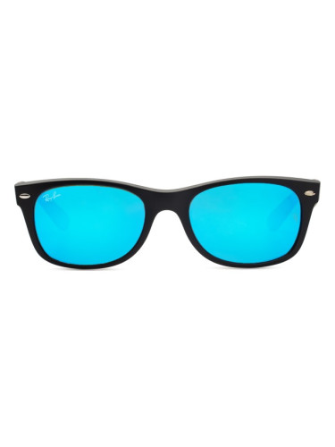 Ray-Ban New Wayfarer RB2132 622/17 - квадратна слънчеви очила, unisex, черни, огледални
