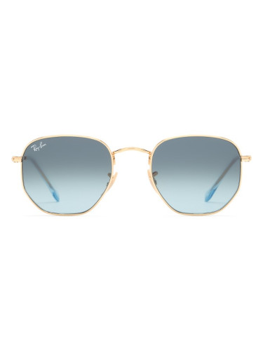 Ray-Ban Hexagonal RB3548N 91233M - квадратна слънчеви очила, unisex, златни