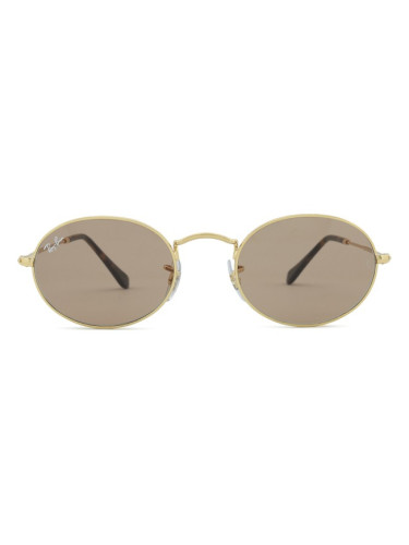 Ray-Ban Oval RB3547 001/1A 51 - кръгла слънчеви очила, unisex, златни