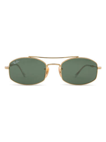Ray-Ban RB3719 001/31 - правоъгълна слънчеви очила, unisex, златни