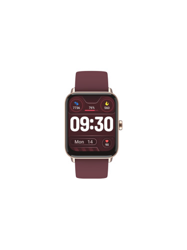 Smart часовник ttec Tempus 44 mm Rectangular Case Smartwatch - Ruby Red