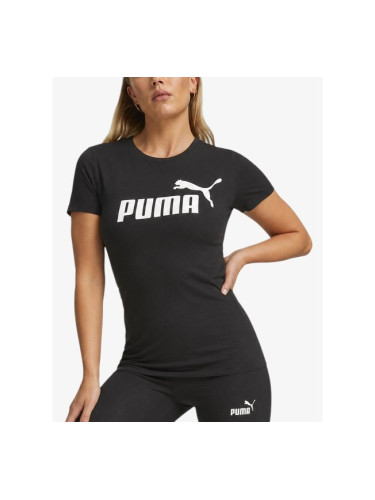 PUMA Ess Slim Logo Tee Black / White
