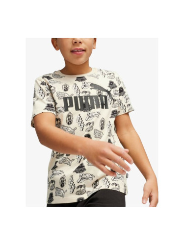 PUMA Ess Mid 90s Aop Tee B White / Black