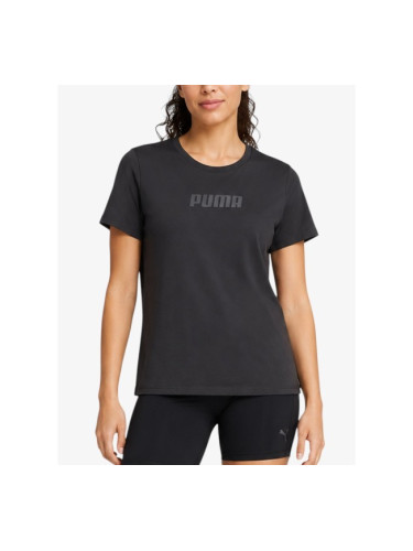 PUMA Train Logo Short Sleeve Tee Black