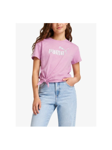 PUMA Ess Logo Knotted Tee G Pink