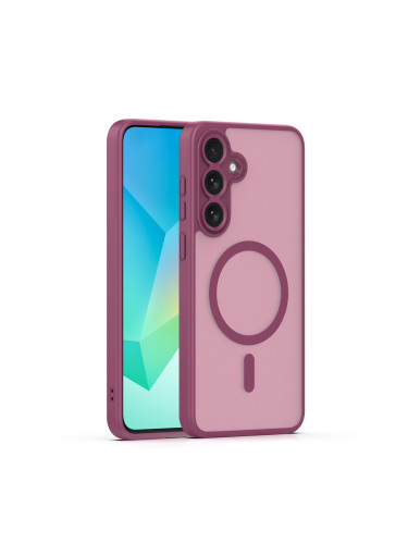 Кейс Mag Matt с отвори за камерите за Samsung Galaxy S26 тъмнолилав