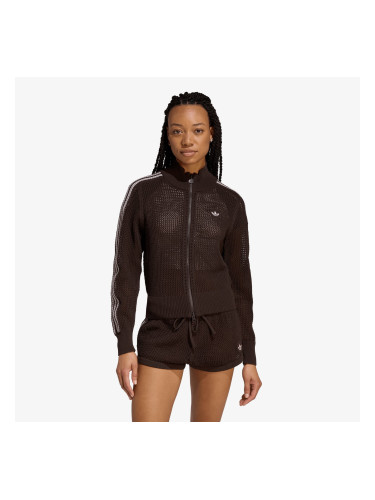 Суитшърт adidas Knitted Crochet Firebird Track Top Aurora Coffee S