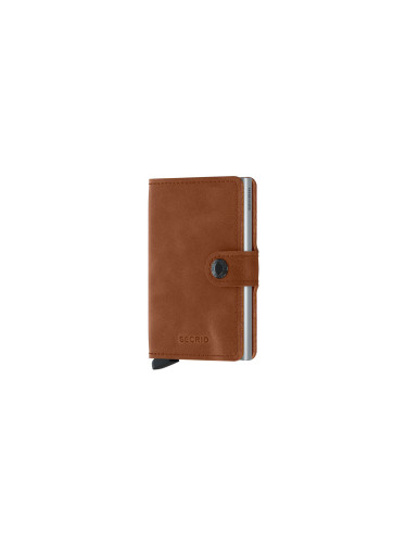 Secrid Miniwallet Vintage Cognac-Silver Unisex - Портфейли Secrid - Кафяв - MV-Cognac-Silver-One-size - Size: One size