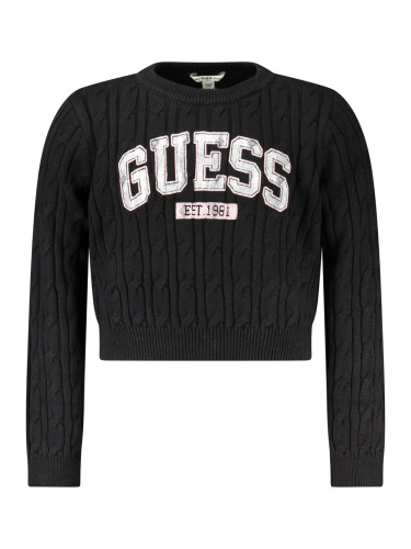 Черен пуловер за момиче GUESS