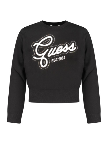 Черен пуловер GUESS Jeans за момичета