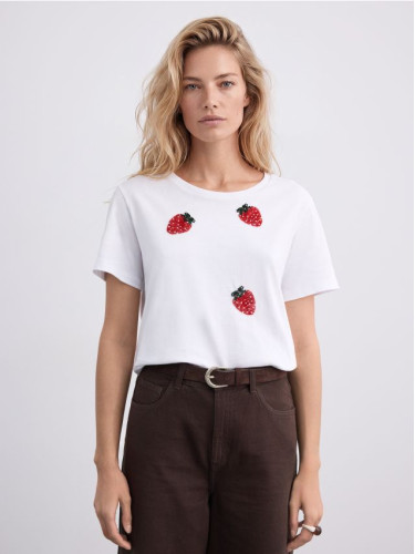 Mohito - LADIES` T-SHIRT - бяло