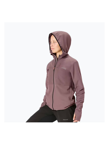 Дамско яке за бягане NNormal Active Warm albergini/purple