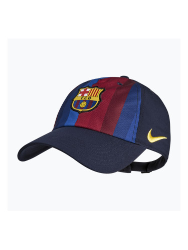 Детска шапка с козирка Nike FC Barcelona Club Poly blackened blue