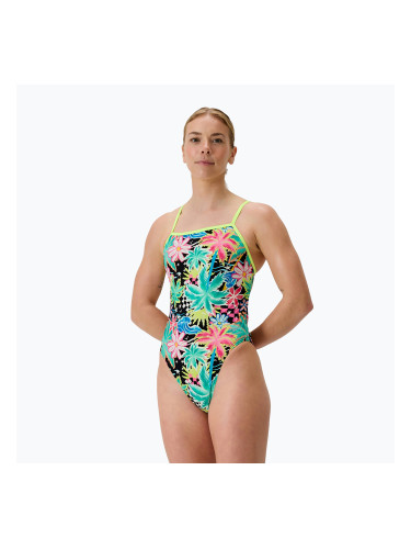 Дамски цял бански костюм Speedo FL Printed V-Back tropicana/black