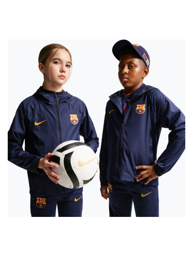 Детско футболно яке Nike FC Barcelona Academy Pro blackened blue/black/mineral yellow