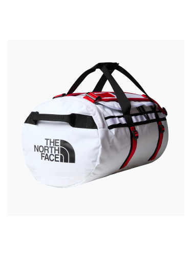 Пътна чанта The North Face Base Camp Duffel M 71 l white/ black/ elevation red
