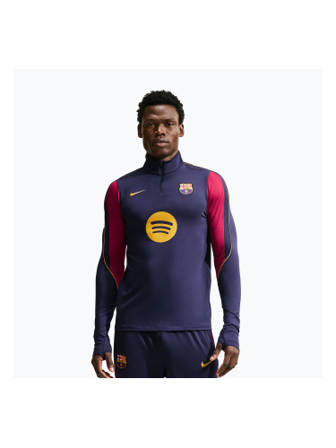 Мъжки футболен суитшърт Nike FC Barcelona Strike Soccer Drill Top blackened blue/mineral yellow
