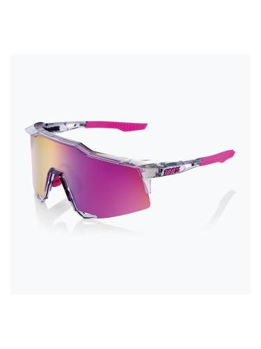 Слънчеви очила 100% Speedcraft polished translucent grey/purple multilayer mirror