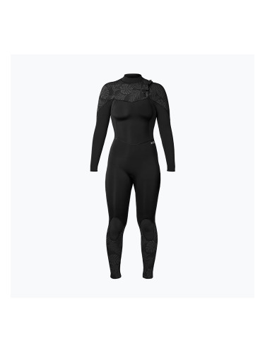 Дамски неопренов костюм за плуване Xcel Comp 4/3 mm Full black/black palm/monstera print