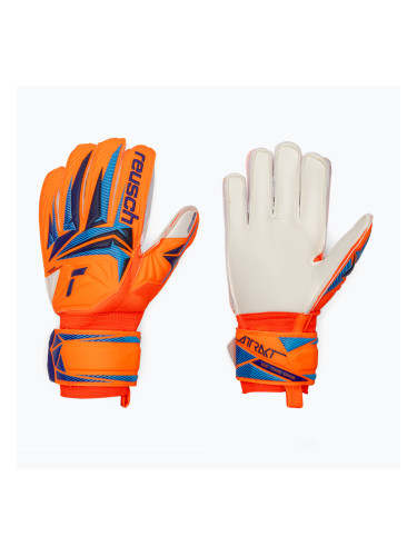 Детски вратарски ръкавици Reusch Attrakt Advance Junior shocking orange/blue