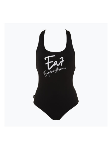 Дамски бански от една част EA7 Emporio Armani Maxi Logo One Piece black